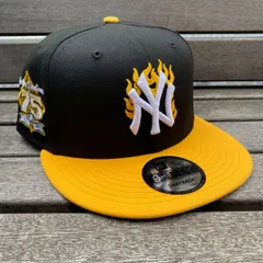 海外限定 9FIFTY ニューエラ NY Yankees ヤンキース スナップバックキャップ 炎 イエローフレイム 75周年記念 (950-250)