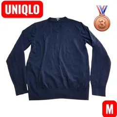 【最安値】UNIQLO レディース ニット セーター Vネック ネイビー Mサイズ B57