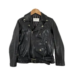 美品 beautiful people ビューティフルピープル ストライプ 秋冬 AW ライダースジャケット 羊革 ブラック レディース 130【古着】【中古】【送料無料】