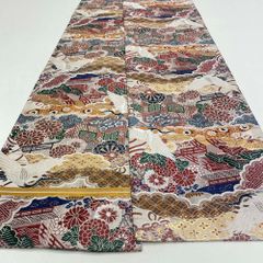 丸帯 アンティーク ヴィンテージ 全通 金帯 386cm 花嫁衣装 貸衣装 中古 リサイクル 結婚式 婚礼 着付け 舞台 きもの 着物 4094