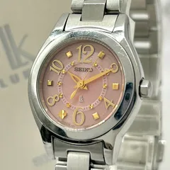 【クリーニング済】セイコー ルキア SEIKO LUKIA 腕時計 141090 レディース クオーツ シルバー ピンク文字盤 アナログ ステンレス ラウンド フェミニン エレガント ビジネス カジュアル ファッションウォッチ 保存箱付き G7