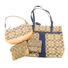 コーチ COACH 4点セット ハンドバッグ ショルダーバッグ ポーチ 二つ折り財布 ベージュ /AE ■EC