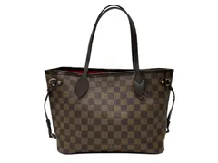 極美品 LOUIS VUITTON ルイヴィトン ネヴァーフルPM ハンドバッグ N51109 ダミエキャンバス ブラウン ゴールド金具 中古 4b007380