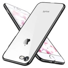 【人気商品】黒 tpu メッキ加工 透明 スリム クリア 薄型 ケース 4.7インチ ケース スマホケース ケース 耐衝撃 ケース Qi充電対応 iPhone7 黄変防止 iPhone8 可愛い 第2世代 アイフォン SE SE3 SE3 携帯カバー iPho