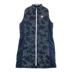 サイズ：LL MUNSING WEAR マンシングウェア MEWSJK52 中綿 リバーシブル ノースリーブワンピース 総柄 ブラック系 [240101523317] ゴルフウェア レディース ストスト