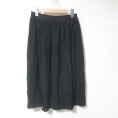 s768　zucca　ズッカ　ブラック　ニット　プリーツ　スカート　Mのサムネイル
