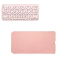 新品 Logitech K380用PUレザーキーボードスリーブ、防水性と耐摩耗性のキーボードカバー、軽量ポータブルキーボードケース、旅行/外出/学生/オフィス用(ピンク)