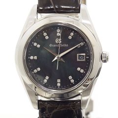SEIKO セイコー メンズ腕時計 グランドセイコー STGF297 ブラックシェル文字盤 ダイヤ クォーツ 仕上げ済【中古】