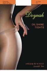 DOYEAH　0288/10デニール/ ホワイト　光沢グロスシアータイプ　マチありローウェストタイプのオールスルーパンティストッキング