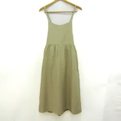 サマンサモスモス キャミソールワンピース ジャンパースカート トップス レディース Fサイズ ベージュ SM2 【中古】