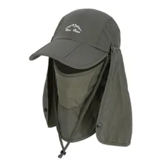 [YCharu] 帽子 日焼け防止 メンズ キャップ 夏 日よけ帽子 レディース サンバイザー 自転車 飛ばない uvカット 帽子 紐付き 折りたたみ キャップ レディース ハット 夏 おしゃれ 首 4way 日焼け防止 農作業 アウトドア