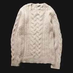 90's 00's Jクルー J.CREW クルーネック アンゴラ混 ウール ケーブル編み フィッシャーマン ニットセーター S レディース 旧タグ オールド アメリカ古着 USED  ビンテージ ヴィンテージ