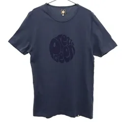 プリティーグリーン プリント 半袖 Tシャツ S ネイビー pretty green ロゴ メンズ 【中古】  【230820】 メール便可
