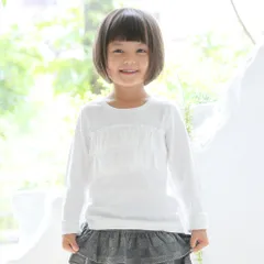 ☆ ミルキーホワイト ☆ 130cm ☆ 【Aenak】フォーマル2段フリルTシャツ 子供服 フォーマル 女の子 トップス Tシャツ 白 フリル ロンT 長袖 キッズ 子供 卒園式 入学式 着まわし 発表会 結婚式 子ども服 ガールズ