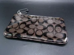 ■美品■ COACH コーチ シグネチャー PVC ポーチ メイクポーチ マルチケース ブラウン系 DF1725