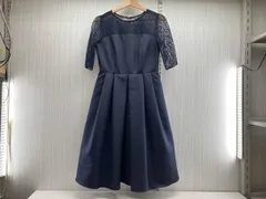 Aimer エメ パーティドレス 半袖ワンピース 9号 ネイビー