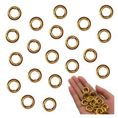 カラビナ 丸 ゴールド 20ｍｍ 20個 サークル リング 金具 キーリング キーホルダー ナスカン  リングショルダー アクセサリー ハンドメイド パーツ BD4179