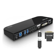 [Clearance Sale] Includes HDMI & VGA ports, a DVI port with a maximum resolution of 2048x1152, a Gigabit Ethernet port, audio, and six USB ports for laptops, ultrabooks, and PCs. Includes two USB 3.0 ports and a USB video monitor.