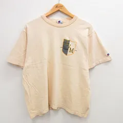 XL/古着 チャンピオン champion 半袖 ビンテージ Tシャツ メンズ 90s UVM クルーネック ベージュ系 カーキ 24jun19 中古