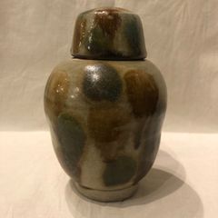 読谷山焼　北窯　松田共司　茶筒　やちむん