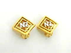 ■美品■ NINA RICCI ニナリッチ クリップ式 イヤリング アクセサリー レディース ゴールド系 DG9567