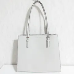 美品 CHARLES & KEITH チャールズアンドキース クラシックダブルハンドル トートバッグ ライトグレー レディース 古着 中古 USED