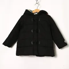 アナップキッズ ダッフルコート 中綿入り  ジャンパー アウター キッズ 女の子用 100サイズ ブラック ANAP KIDS 【中古】