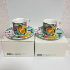 MIKASA MAXIMA CAK26 EXOTIC GARDEN モーニング碗皿 カップ＆ソーサー 2客セット