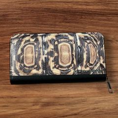 ヒョウモンガメ甲羅柄長財布　カメオリジナルウォレット