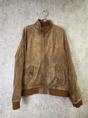 【中古】Polo Ralph Lauren ﾎﾟﾛﾗﾙﾌﾛｰﾚﾝ ﾚｻﾞｰ ｽｳｪｰﾄﾞ ｼﾞｬｹｯﾄ ｼﾞｬﾝﾊﾟｰ ﾌﾞﾙｿﾞﾝ ｽｳｨﾝｸﾞﾄｯﾌﾟ ﾌﾞﾗｳﾝ L 33892365