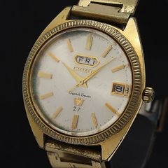 稼働品　CAMY　自動巻　オートマチック　ゴールド　77石　デイト　腕時計 稼働品 CAMY 自動巻 オートマチック ゴールド 77石 デイト 腕時計