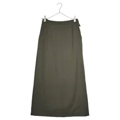 エルメス HERMESダークグレー タイトスカート ロング丈 マルジェラ期 38 マルジェラ期◎HERMES エルメス ロングスカート レザージップ ウール