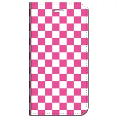 iPhone17 iPhone16  他 手帳型 ケース ランダムチェック（白）ピンク ★ iPhone SE 8 13 12 他 iPhone各機種対応可能 スマホケース ★ 5r