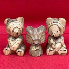 【北海道】　熊ボッコ　木彫り　置物 楽天市場】熊ボッコ 置物 大 北海道 お土産 木製 熊ぼっこ くま