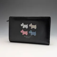 ラドリーロンドン 牛革ブラック レザーウォレット ​二つ​折り財布 スコティッシュテリア