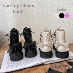 リボン バックシャン レースアップ ショートブーツ スニーカー ジッパー 足長効果 歩きやすい 疲れない 厚底 vii4w303747