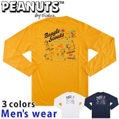 スヌーピー 長袖 Tシャツ メンズ PEANUTS 犬 プリント グッズ S1243-46B
