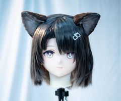 【即納！最大半額！】 着ぐるみヘッド ファースーツ ヒョウ柄 Aタイプ 豹 ギャル 黒肌 コスプレ衣装