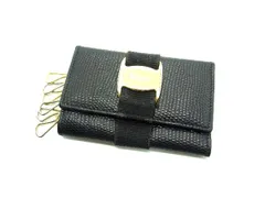 ■美品■ Salvatore Ferragamo フェラガモ ヴァラ レザー 6連キーケース 鍵入れ レディース ブラック系 DH1775