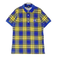 サイズ：4 PEARLY GATES パーリーゲイツ  半袖ポロシャツ チェック柄 ブルー系 [240101445806] ゴルフウェア メンズ ストスト