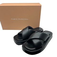 FABIO RUSCONI トングサンダル ブラック 37 - メルカリ