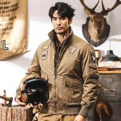 [L ]春 コーデ メンズ 用 服 シンプル ファッション オシャレ 大人 かっこいい 大きいサイズ ストリート 紳士服 アメリカン レトロ ボンバー ジャケット アウトドア トレーニング ミリタリーワーク 