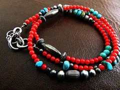 インディアンジュエリーネックレス ナバホ族 シルバー925 ターコイズ 藤原季節 ドラマ着用 当店衣装協力 inca-red