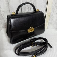 [値下げ交渉歓迎] バッグ HANAE MORI ブラック レザー 2WAY ハンドバッグ ショルダー付き セレモニー 冠婚葬祭 美品 箱付き 即購入OK