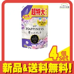 レノアハピネス 夢ふわタッチ リラックスナイト ホワイトムスク 1285mL (詰め替え用) 4個セット まとめ売り