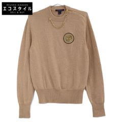 LOUIS VUITTON ルイヴィトン 美品 国内正規 1ABYR8 カシミヤ チェーンディテールパッチセーター カシミヤ プルオーバーニット M
