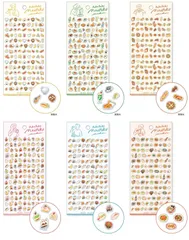 ぷくぷくまんぷく ステッカー miw_82314_82319set_全6柄セット PukuPuku MANPUKU sticker シートシール ステッカー マインドウェイブ mindwave マインドウェイブシール  おしゃれステッカー おすすめシール