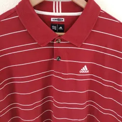 (^w^)b adidas アディダス CLIMA LITE 長袖 ポロシャツ プルダウン ハーフボタン ゴルフウェア スポーツ トレーニング アウトドア レジャー カジュアル デイリー レッド ステッチ ボーダー メンズ サイズO