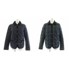 マッキントッシュフィロソフィー MACKINTOSH PHILOSOPHY ダウンジャケット キルティングジャケット チェック柄 リバーシブル アウター 38 紺 ネイビー 緑 グリーン H5A06-248-29 /AN39のサムネイル