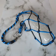 パラコード ボトルホルダー ドリンクホルダー ペットボトル ホルダー バンドメイド 推しカラー   500ml 青 アオ ブルー 黒 クロ ブラック